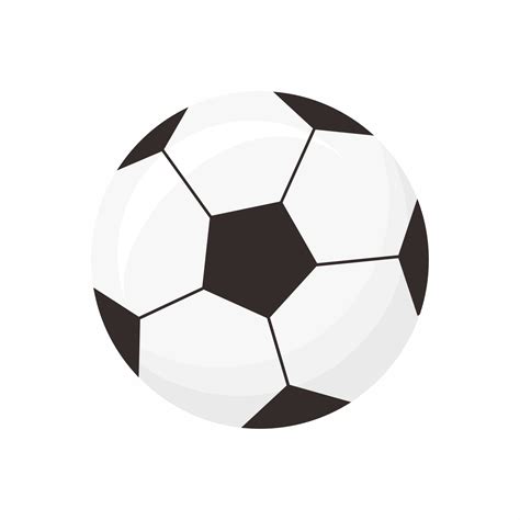 Flat Icon Of Football Ball Sport Soccer Ball In Cartoon Style Isolated