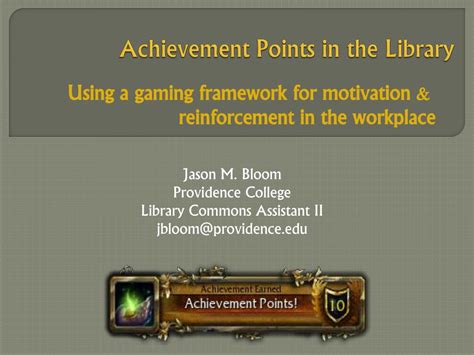 Ppt Achievement Points In The Library Powerpoint Presentation Free