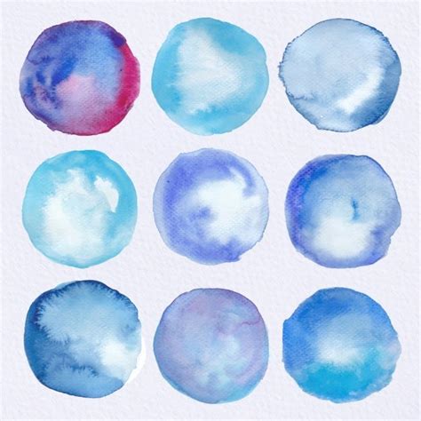 Download Blue Watercolor Circles Collection For Free Watercolor
