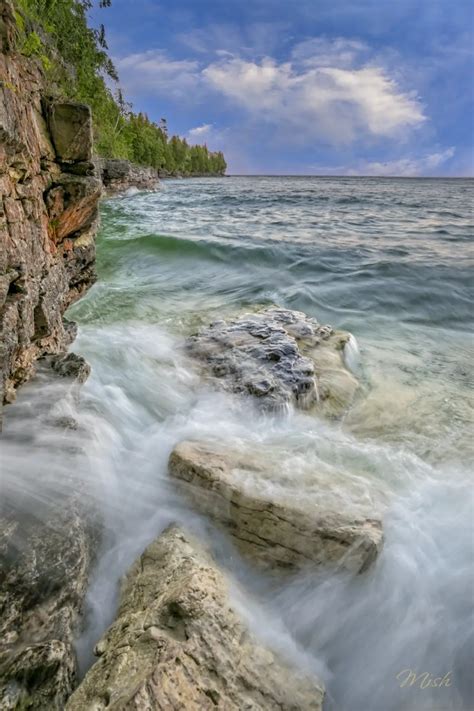 Lake Michigan Splash Whitefish Dunes State Park Wisconsin Mishmoments