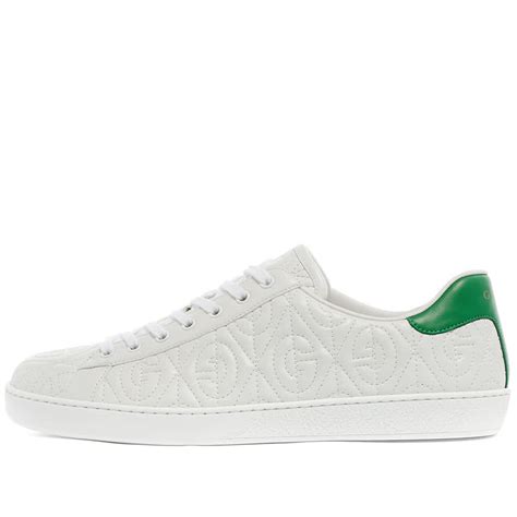 Gucci New Ace G Embossed Sneaker White End Uk