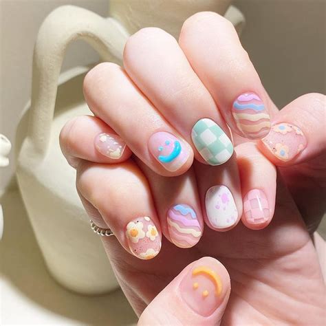 Daisy Nail Art Daisy Nails Flower Nails Korean Nail Art Korean