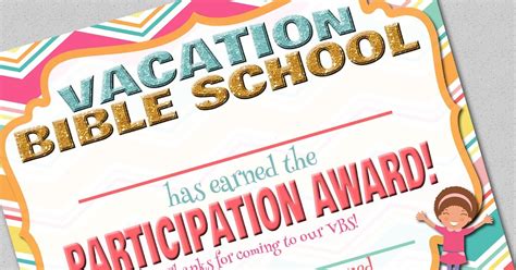 My Fashionable Designs Free Printable Vacation Bible School Certificate
