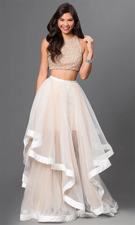 Glamour By Terani Two Piece Long Dress