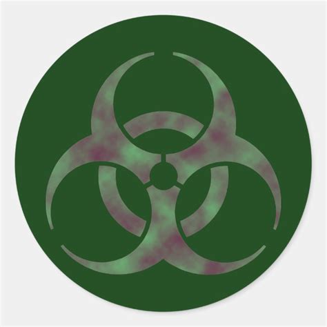 Zombie Biohazard Symbol Sticker Zazzle