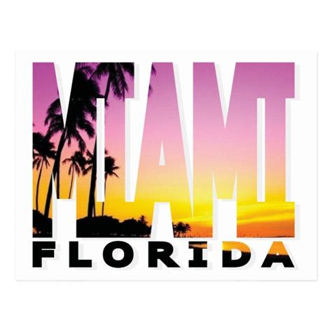 Miami Florida Postcard In 2020 Postcard Colorado