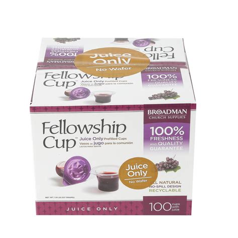 Broadman And Holman Fellowship Cup Pre Filled Communion Cups With Juice