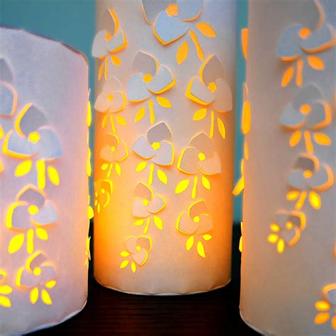 Diy Blossom Luminaries Template Svg And Pdf Files For Download Etsy Uk