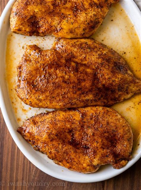 Juicy Oven Baked Chicken Breast Recipe I Wash You Dry