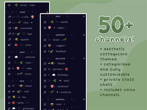 Cottagecore Discord Server Template 50 Channels And Roles Aesthetic