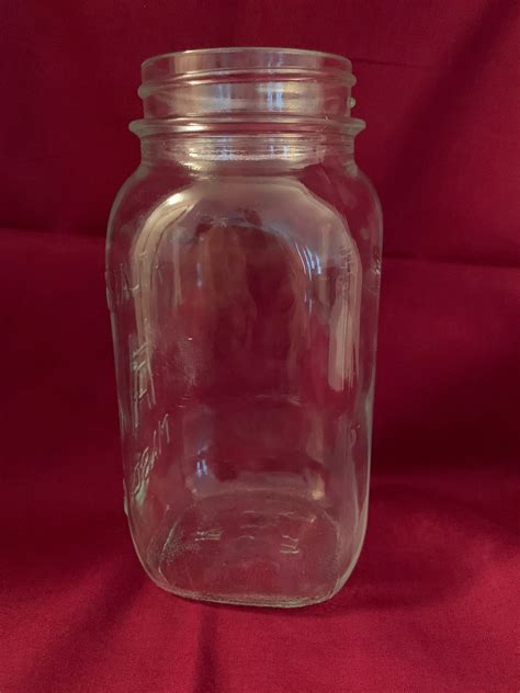 Vintage 1910 Hazel Atlas Clear Canning Jar