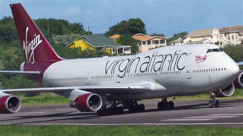 Virgin Atlantic Landing At Grenada Youtube