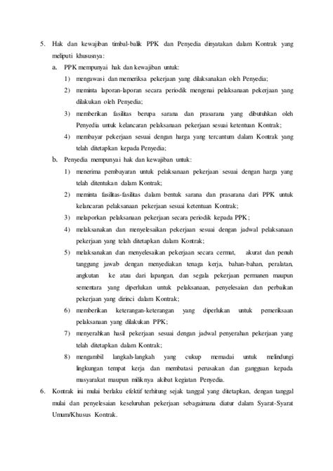 Berdasarkan tupoksi tersebut dan target. Kontrak Kerja Sama Proyek - Contoh Surat Perjanjian ...