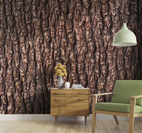 Wood Texture Of Tree Bark Wood Mural Tenstickers
