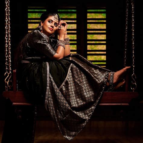 Indian Actress Iniya In Black Saree And Blouse Latest Fashion Gallery