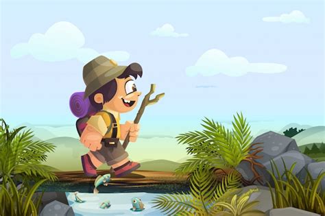 Premium Vector Little Boy Going On An Adventurous Trip Children Book