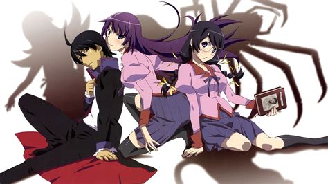 Illustration Monogatari Series Anime Anime Girls Cartoon Senjougahara Hitagi