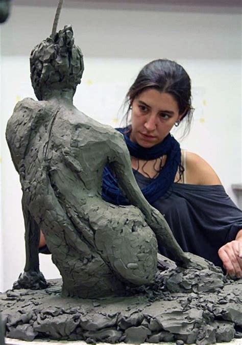 Silvia Juez Working On Her Reclining Female Figure