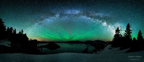 Milky Way Over Crater Lake Oregon Photo By John H Moore Astronomy
