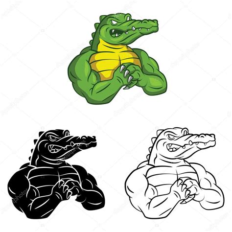 Crocodiles Strong Mascots Stock Vector Image By ©funwayillustration