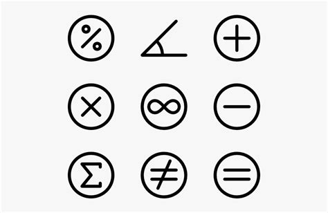 Clip Art Math Symbols Vector Mathematic Icon Free Transparent