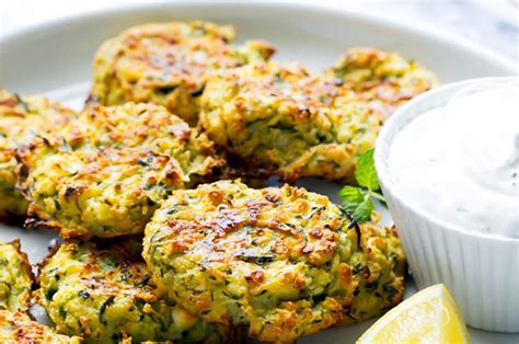 Zucchini And Feta Fritters Greek Style Baked Beauties Affluencer
