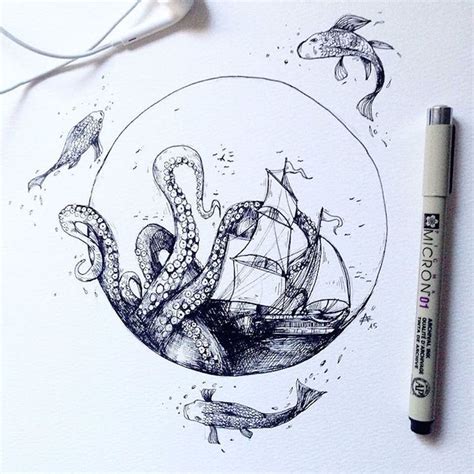 50 Black And White Pen And Ink Drawings And Illustrations