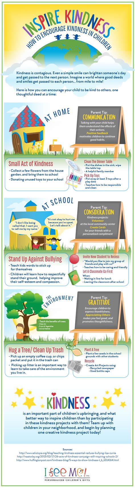 How To Encourage Kindness In Children Infographic E Learning Infographics