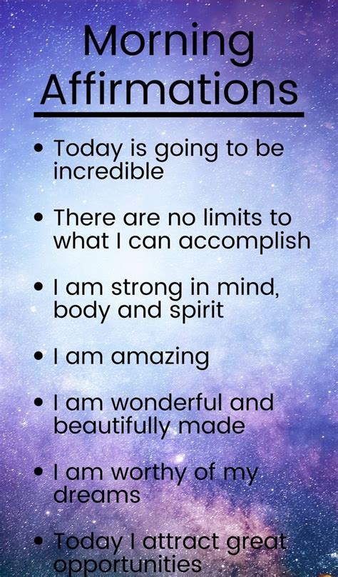 75 Positive Thinking Affirmations For 5 Aspects Of Your Life Morning