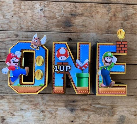 Mario Bros 3d Letters Mario Bros Birthday Party Artofit