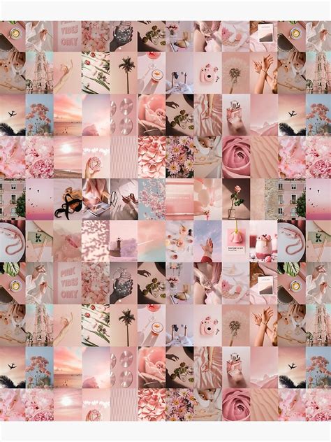 Dusty Pink Aesthetic Pink Vibes Moody Pictures Photo Collage Mounted