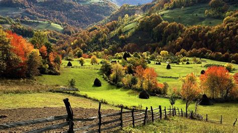 Hills In The Countryside Natural Scenery Widescreen Wallpaper Preview