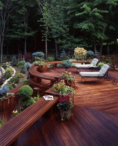 Beautiful Deck At The Backyard Garden Area With Nice View And Also With