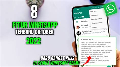 Kalian Wajib Tau🔥 8 Fitur Terbaru Whatsapp Setelah Updatean Terbaru