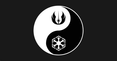 Jedisith Yin Yang Symbol Jedi Sith Yin Yang Sticker Teepublic