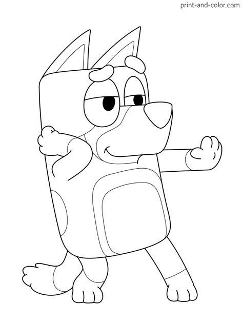 Bluey Snickers Lucky Muffin Sketch Coloring Page