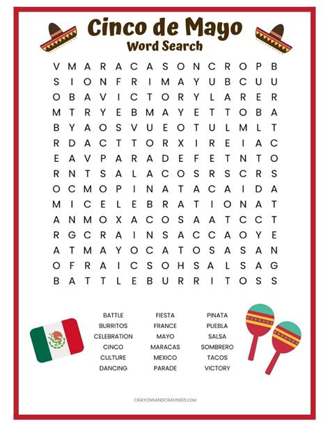 Mexican Food Word Search Printable Everett Parsons Coloring Pages