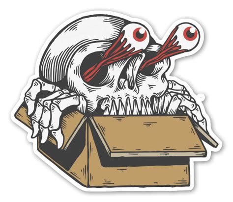 Buy Skull Box Die Cut Stickers Stickerapp