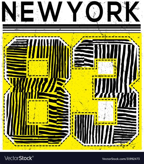 new york city typography t shirt graphics vector image
