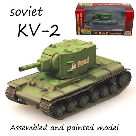Wwii Soviet Union Kv 2 Heavy Tank Russian Green Painted 172 Finished