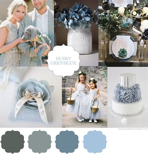 Wedding Colour Scheme Dusky Blue And Grey