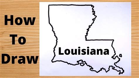 Drawing Louisiana State Map Easy Way Youtube