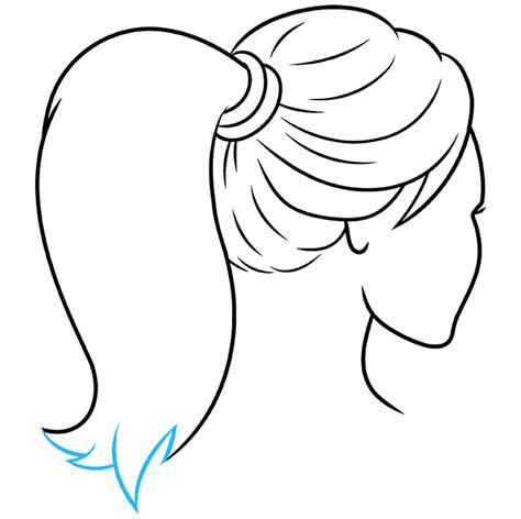Ponytail Drawing Coloring Pages