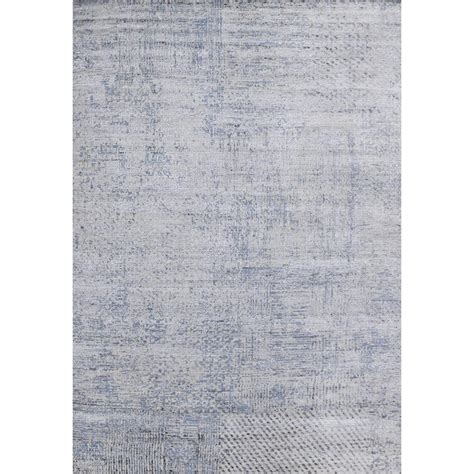 Bokara Rug Co Inc Hand Knotted High Quality Silver And Blue Area Rug Wayfair