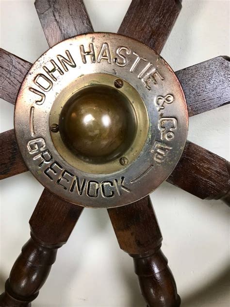 Antique Ship S Steering Wheel In Teak From John Hastie Th Century