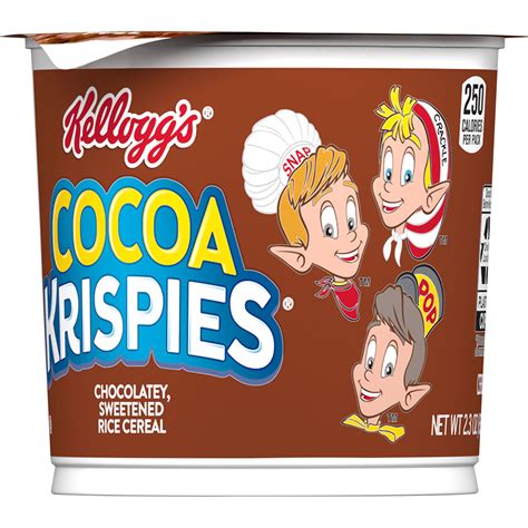 Kelloggs Cocoa Krispies Breakfast Cereal In A Cup Snap Crackle Pop