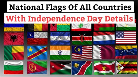 All Countries National Independence Day Name With Their Flags
