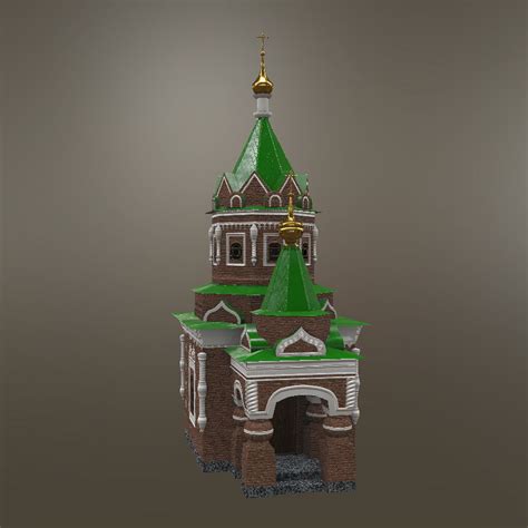 3d Model Small Orthodox Church Vr Ar Low Poly Cgtrader