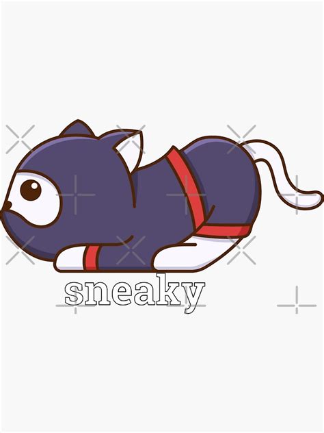 Sneaky Ninja Cat Sticker For Sale By Goodstuffs4u Redbubble