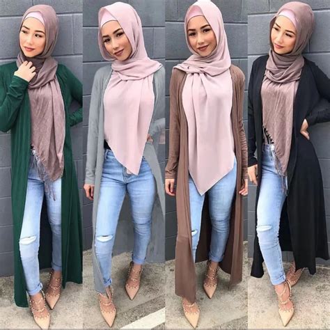 171 Young Girls Fashion Muslim Muslim Jacket Design Open Abaya Outwear